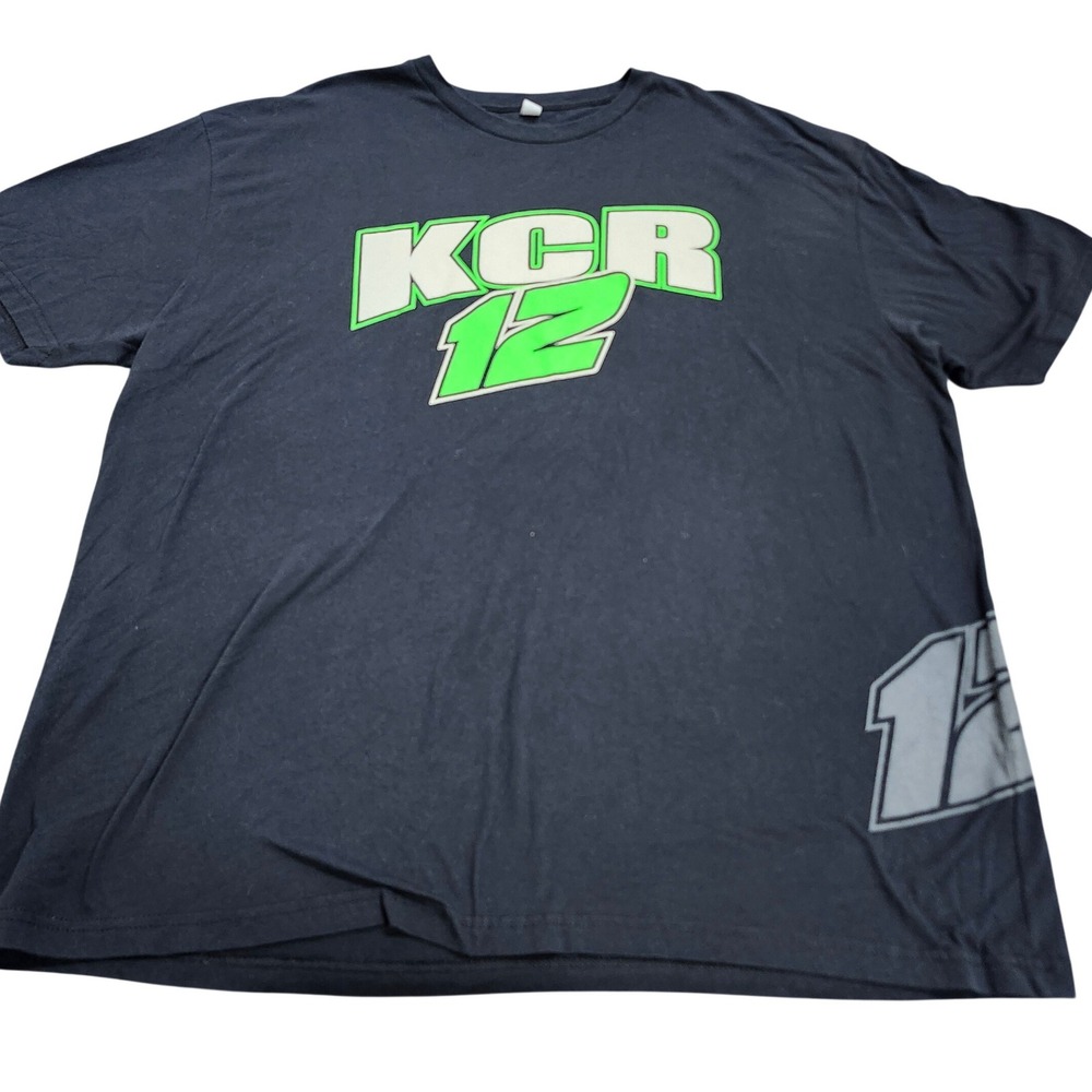 Kevin Casey Racing David Hittle KCR 12 Black Neon Green Graphic T-Shirt 3XL